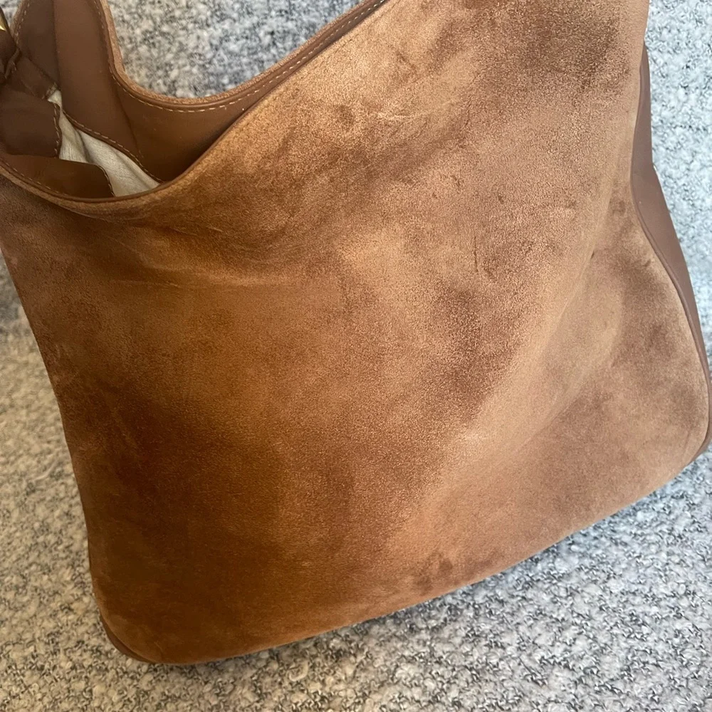 Authentic Gucci vintage bamboo suede shoulder bag - Picture 5 of 12